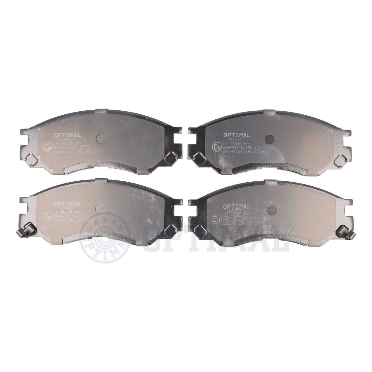 OPTIMAL BP-10057 Brake pad set Front Axle, with acoustic wear warning