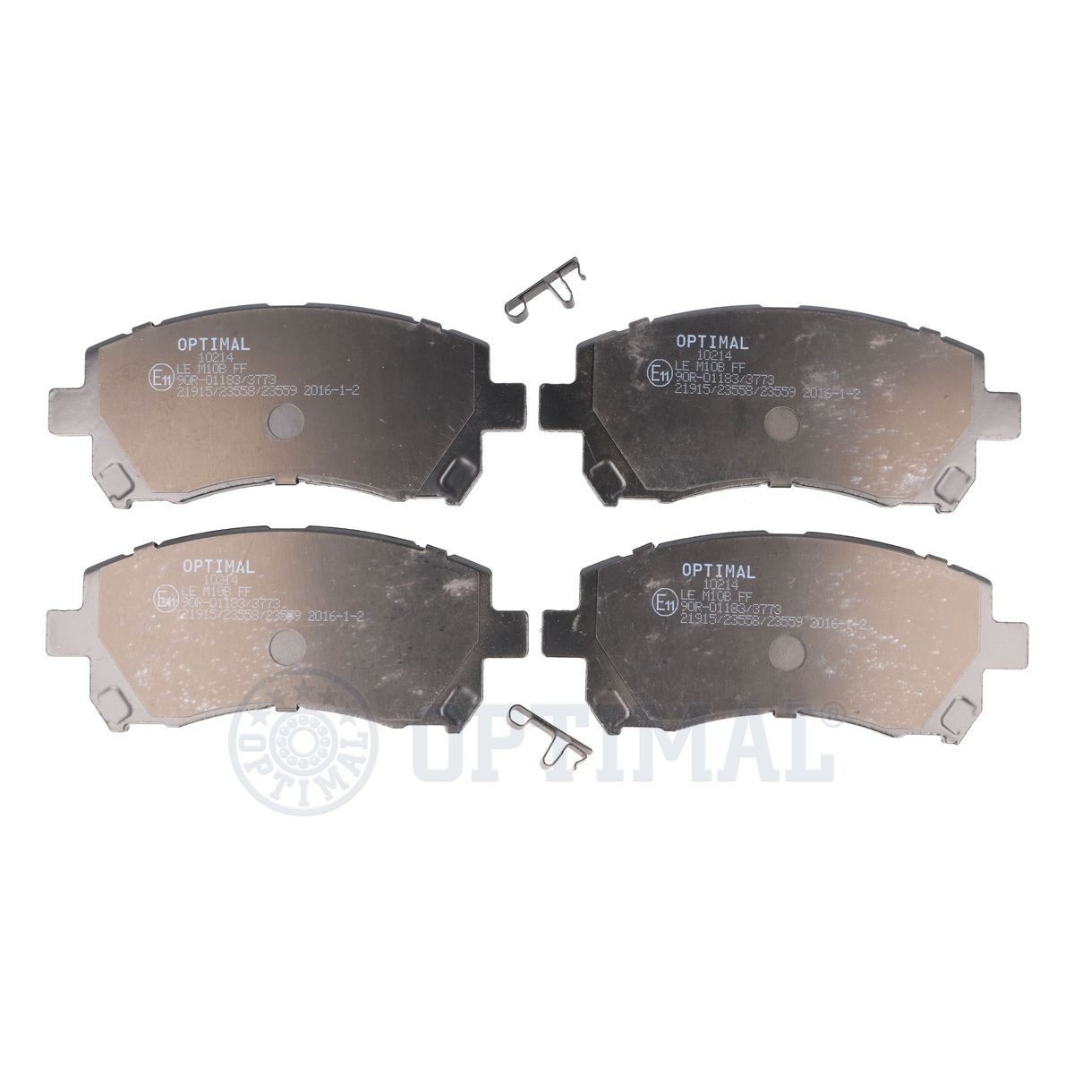 OPTIMAL BP-10214 Brake pad set Front Axle, with acoustic wear warning