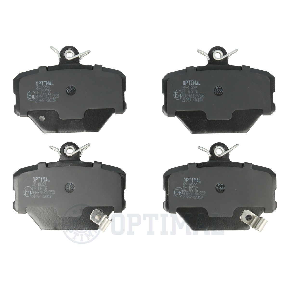 OPTIMAL BP-10329 Brake pad set Front Axle, with acoustic wear warning