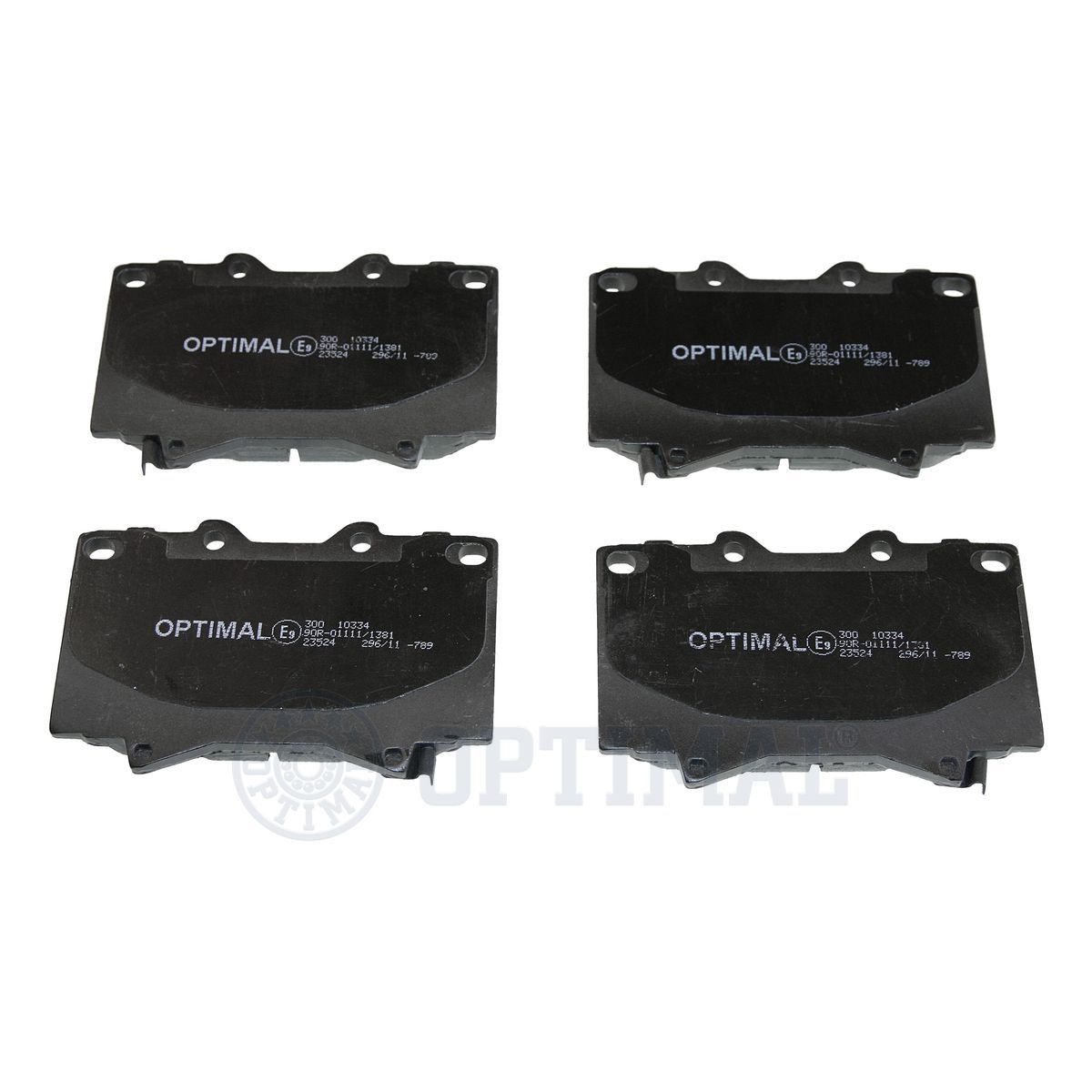OPTIMAL BP-10334 Brake pad set Front Axle, with acoustic wear warning