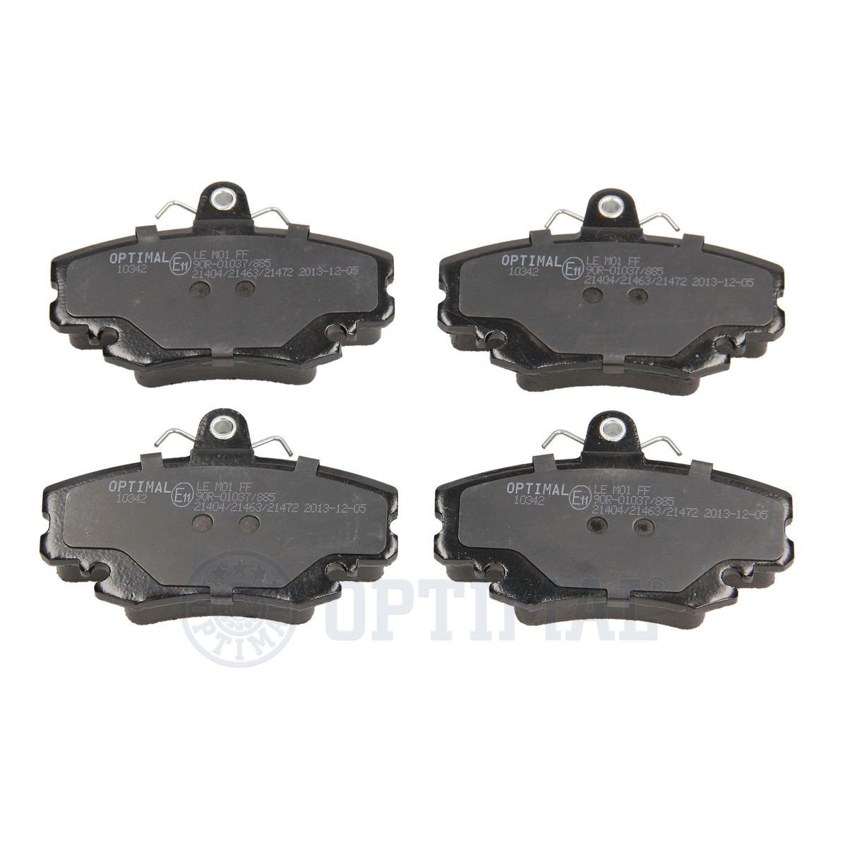 Renault CLIO Disk brake pads 13832209 OPTIMAL BP-10342 online buy