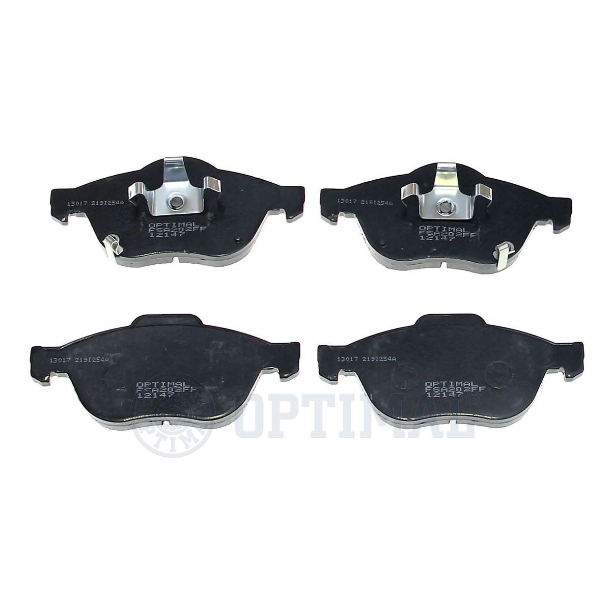 OPTIMAL BP-12147 Brake pad set Front Axle, with acoustic wear warning