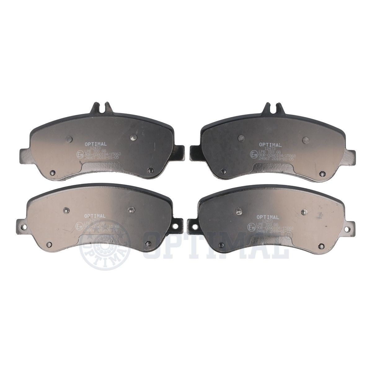 OPTIMAL BP-12473 Brake pad set Front Axle, prepared for wear indicator, excl. wear warning contact