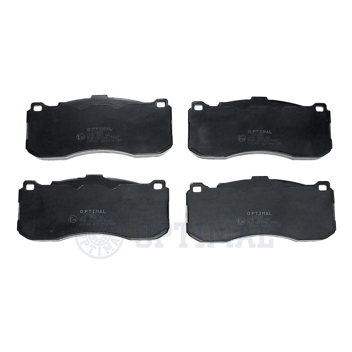 OPTIMAL BP-12480 Brake pad set Front Axle, prepared for wear indicator, excl. wear warning contact