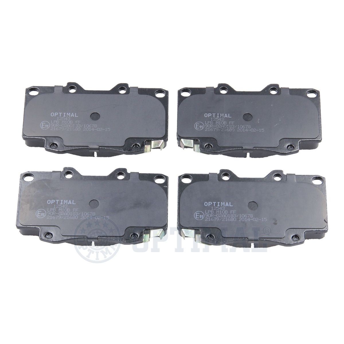 21679 OPTIMAL Front Axle, with acoustic wear warning Height: 68mm, Width: 119,2mm, Thickness: 17mm Brake pads BP-12543 buy