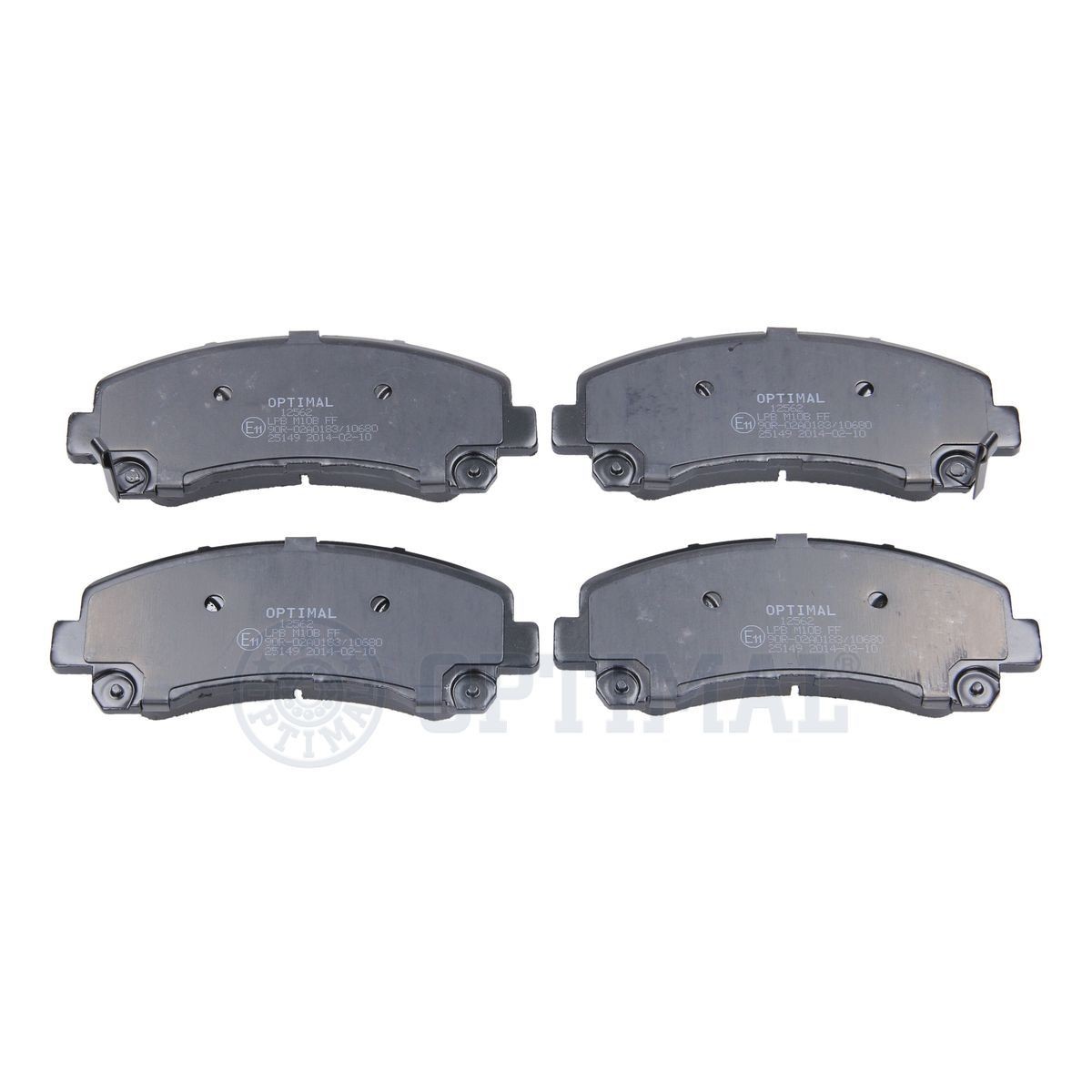 OPTIMAL BP-12562 Brake pad set Front Axle, with acoustic wear warning