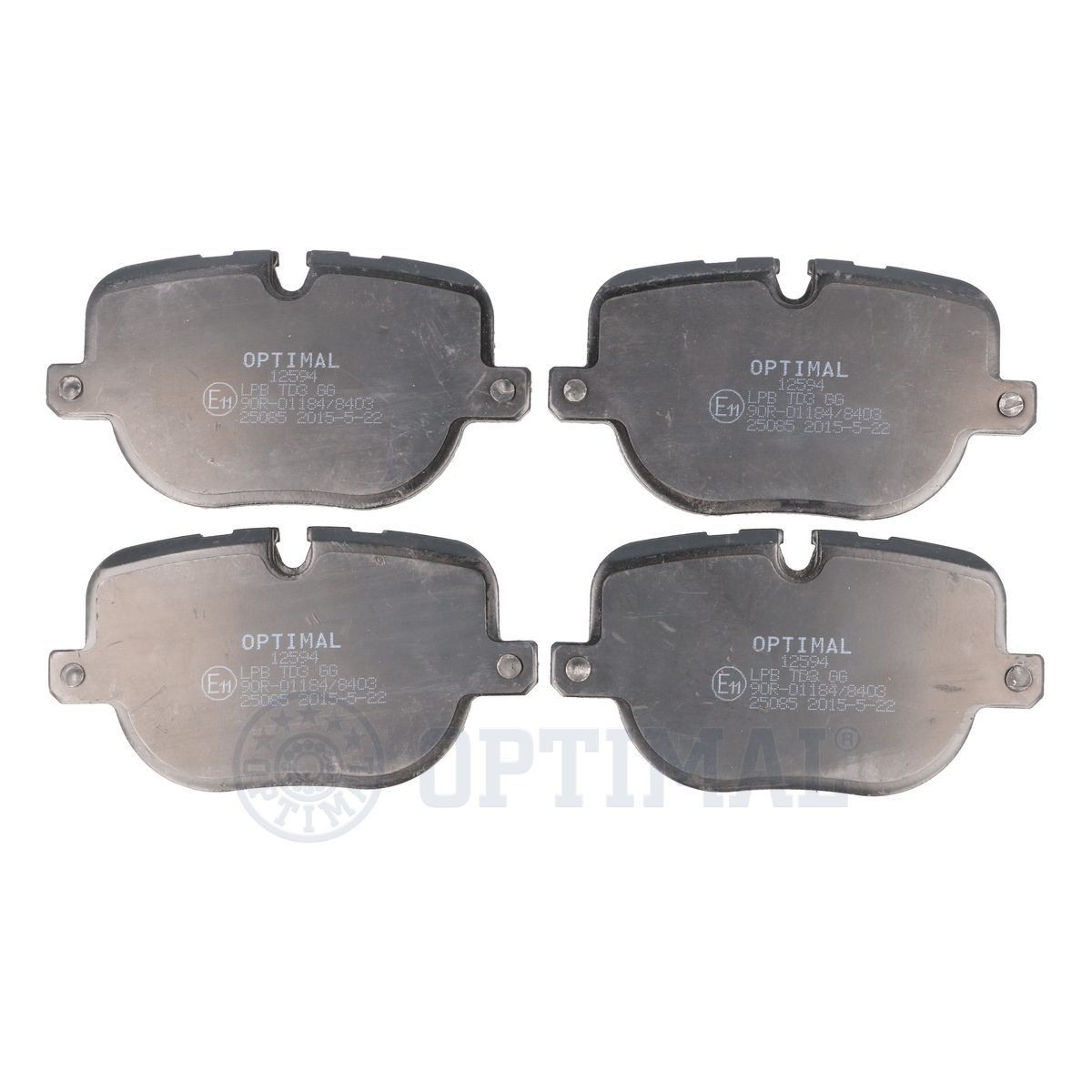 25085 OPTIMAL Rear Axle, prepared for wear indicator Height: 63mm, Width: 116,6mm, Thickness: 17,2mm Brake pads BP-12594 buy