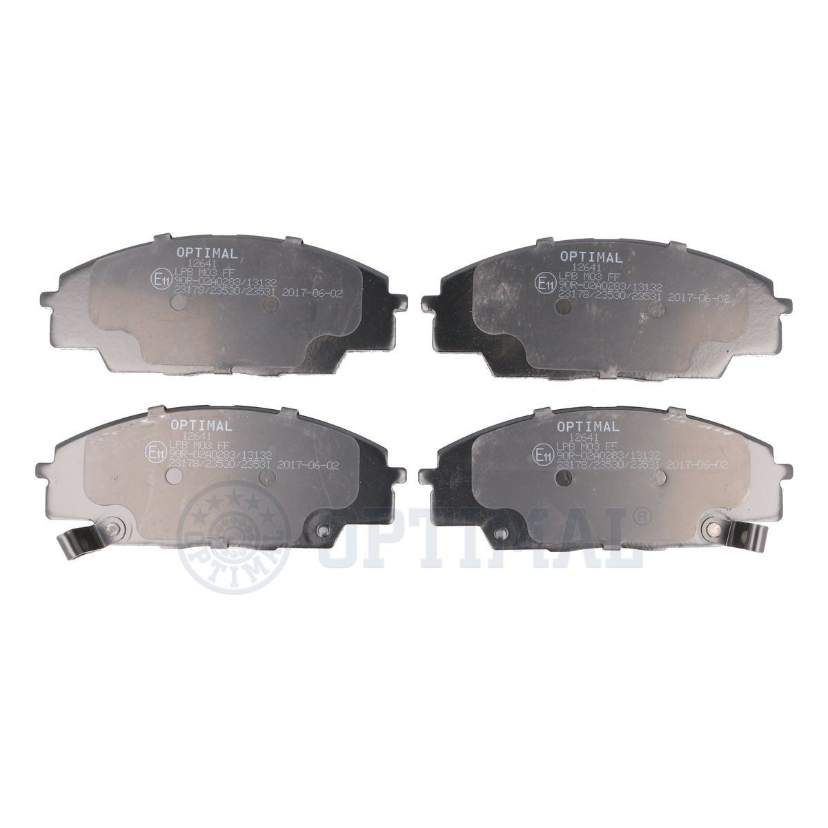 OPTIMAL BP-12641 Brake pad set Front Axle, with acoustic wear warning