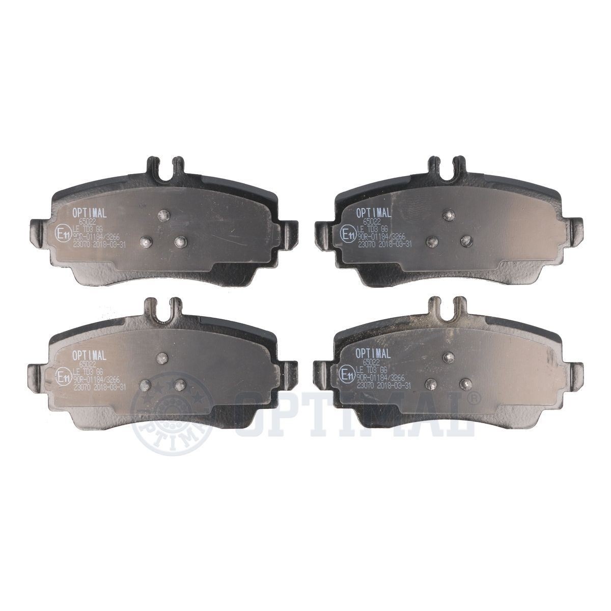 OPTIMAL BP-65022 Brake pad set Front Axle, prepared for wear indicator, excl. wear warning contact