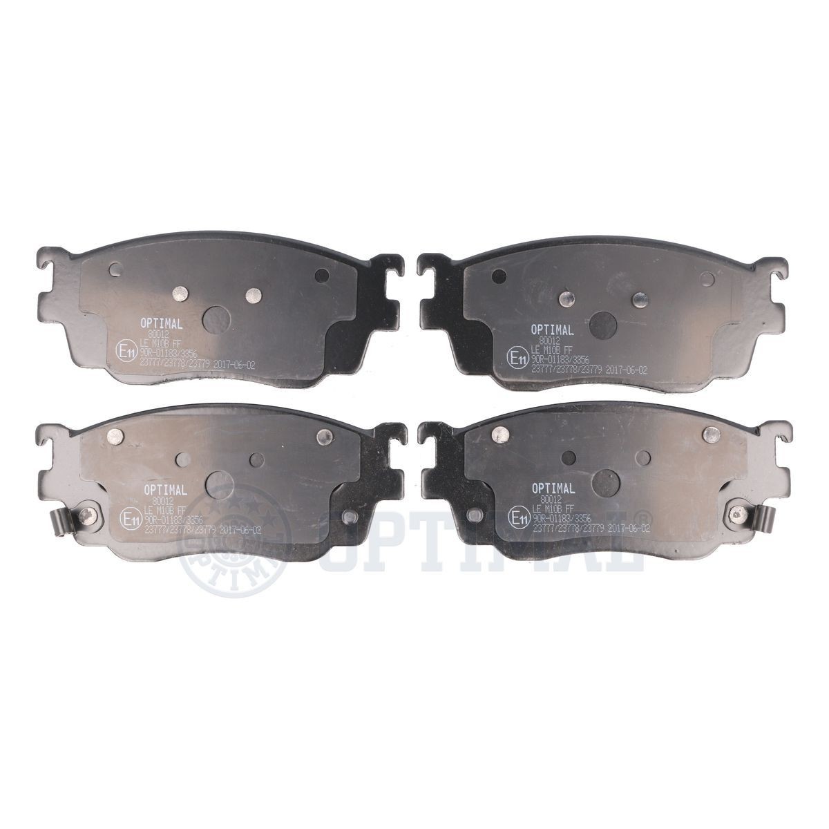 OPTIMAL BP-80012 Brake pad set Front Axle, with acoustic wear warning