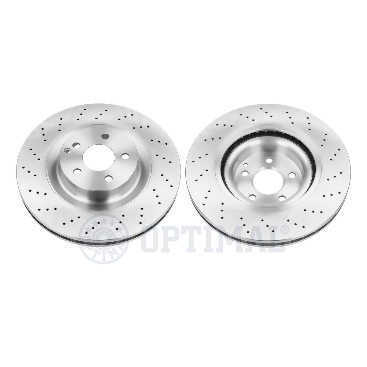 OPTIMAL BS-8204HC Brake disc Front Axle, 350x32mm, 5/6, perforated/vented, Coated, High-carbon
