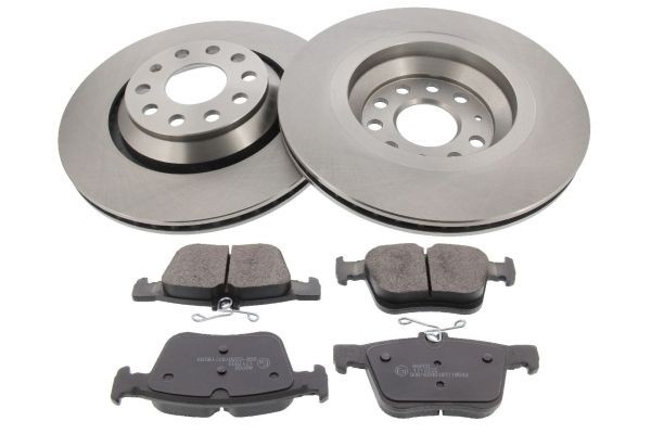 MAPCO 47637 Brake discs and pads set Rear Axle, Vented, not prepared for wear indicator, excl. wear warning contact