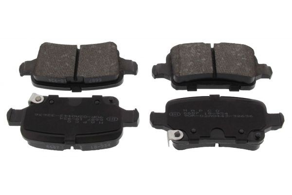 MAPCO Rear Axle, with acoustic wear warning Height 1: 46,5mm, Width 1: 106,4mm, Thickness 1: 17,1mm Brake pads 6687 buy