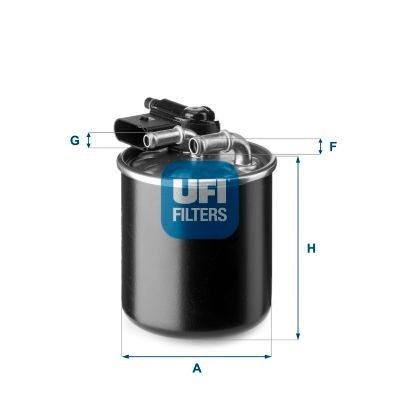 UFI 24.148.00 Fuel filter Filter Insert, 10mm, 8mm