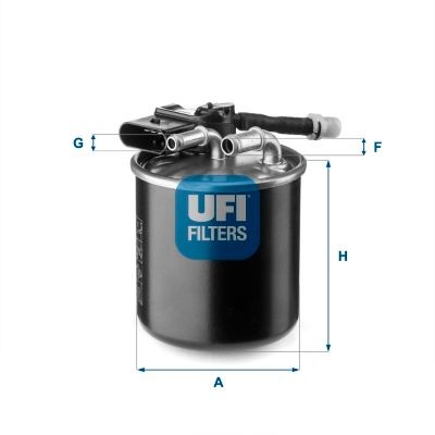 UFI 24.151.00 Fuel filter Filter Insert, 10mm, 8mm