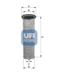 UFI 27.377.00 Secondary Air Filter 85, 65 mm