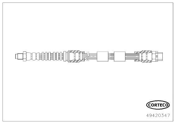 CORTECO 250 mm Length: 250mm Brake line 49420347 buy