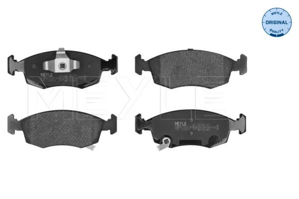 MEYLE 025 253 2317 Brake pad set Front Axle, with acoustic wear warning, with anti-squeak plate