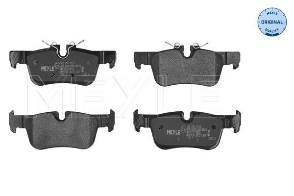 MBP1770 MEYLE Rear Axle, prepared for wear indicator, with anti-squeak plate Height 1: 47,8mm, Height 2: 46,4mm, Width: 123mm, Thickness: 16,2mm Brake pads 025 253 3116 buy