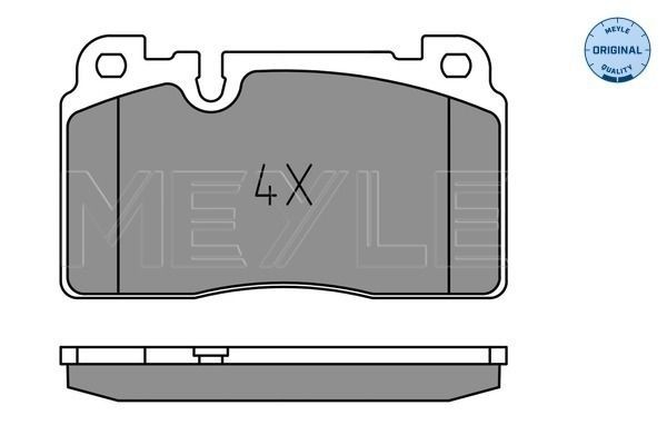 MBP1764 MEYLE Front Axle, prepared for wear indicator, with anti-squeak plate Height: 77,5mm, Width: 131,8mm, Thickness: 16,5mm Brake pads 025 256 4317 buy