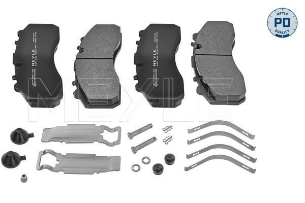 MEYLE 025 290 8730/PD Brake pad set Rear Axle, Front Axle, prepared for wear indicator, with accessories
