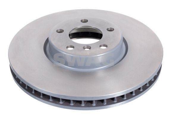 SWAG 20 10 4949 Brake disc Front Axle Left, 348x36mm, 5x120, internally vented, Coated, High-carbon