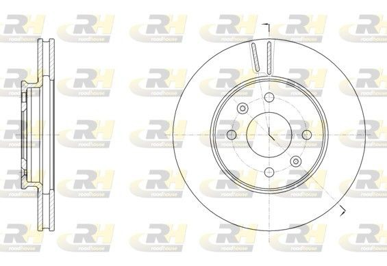 Original ROADHOUSE DSX6178410 Brake disc kit 61784.10 for KIA RETONA