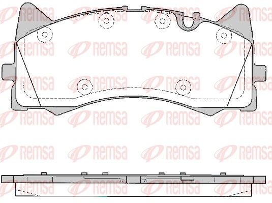 PCA178100 REMSA Front Axle, with adhesive film, with accessories Height: 87mm, Thickness: 15,5mm Brake pads 1781.00 buy