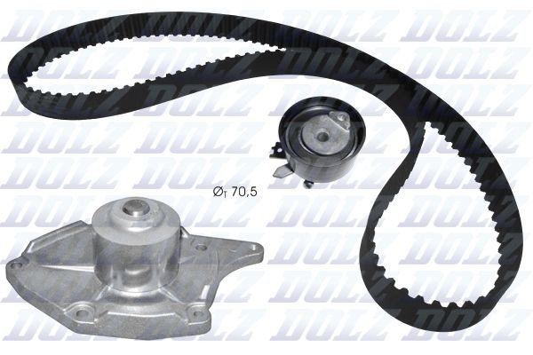 Renault MEGANE Water pump and timing belt kit 13845494 DOLZ KD133 online buy