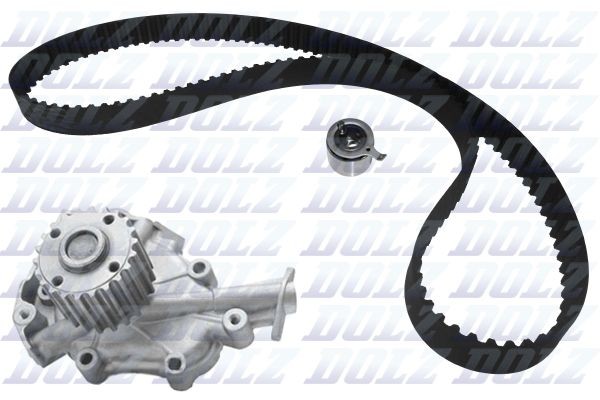 KD138 DOLZ Timing belt kit with water pump CHEVROLET Number of Teeth: 107, Width: 25,4 mm
