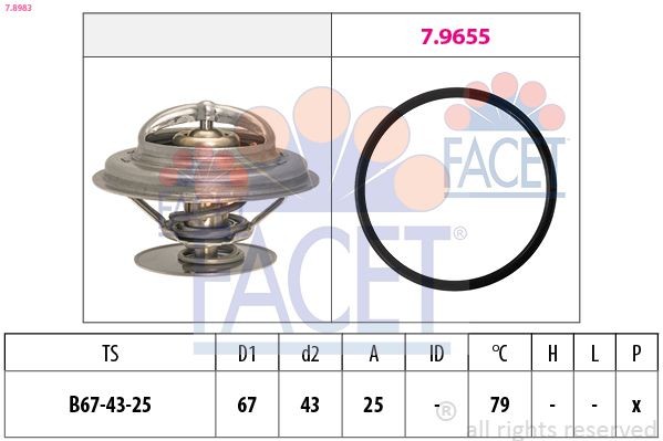 7.8983 FACET Kühlwasserthermostat für IVECO online bestellen