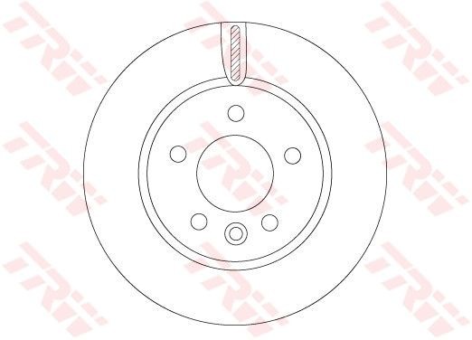 TRW DF6589S Brake disc 303x28mm, 5x120, Vented, Painted, High-carbon