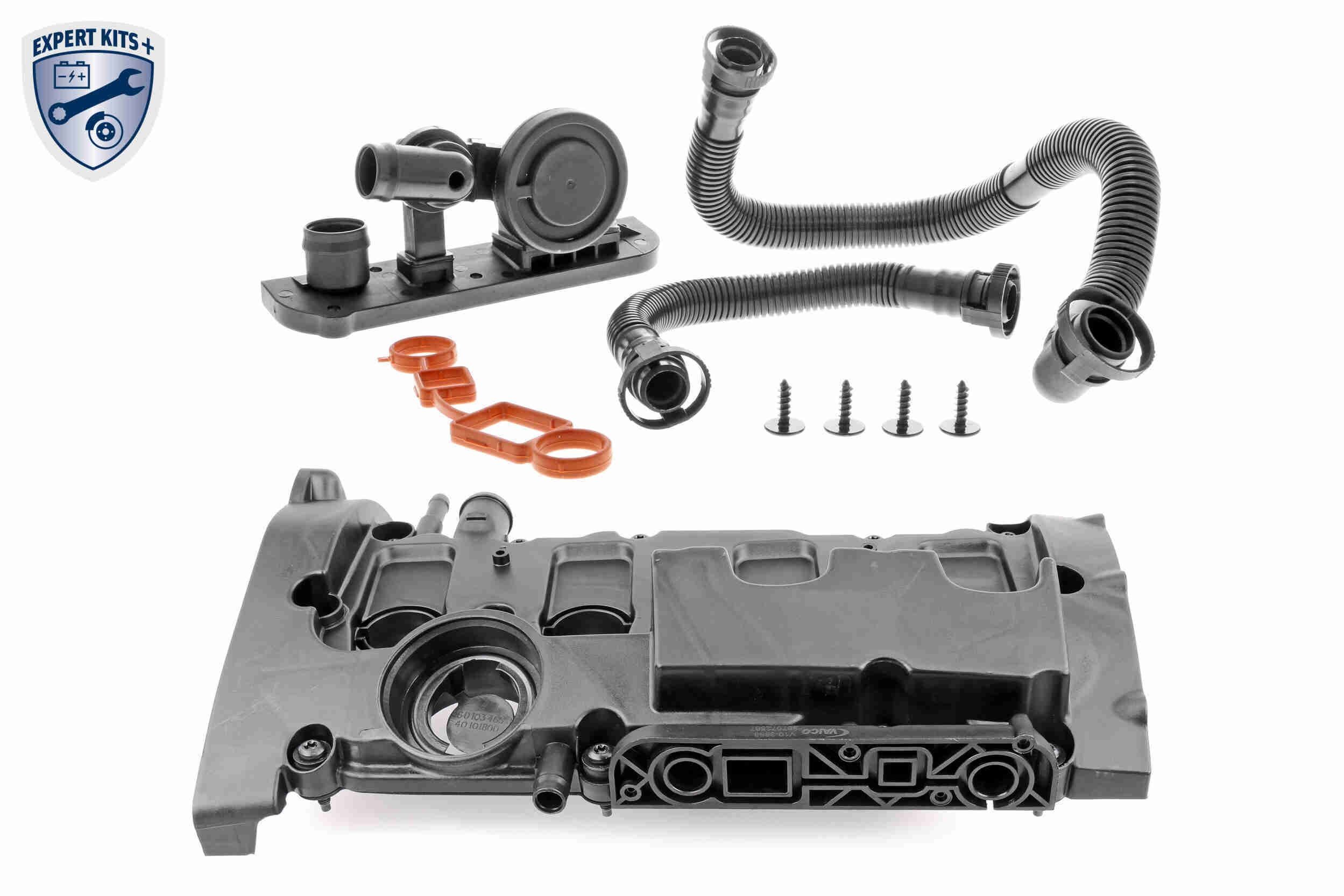 VAICO with valve cover gasket, with venting hoses, with seal, with bolts/screws, with breather valve Cylinder Head Cover V10-4152 buy