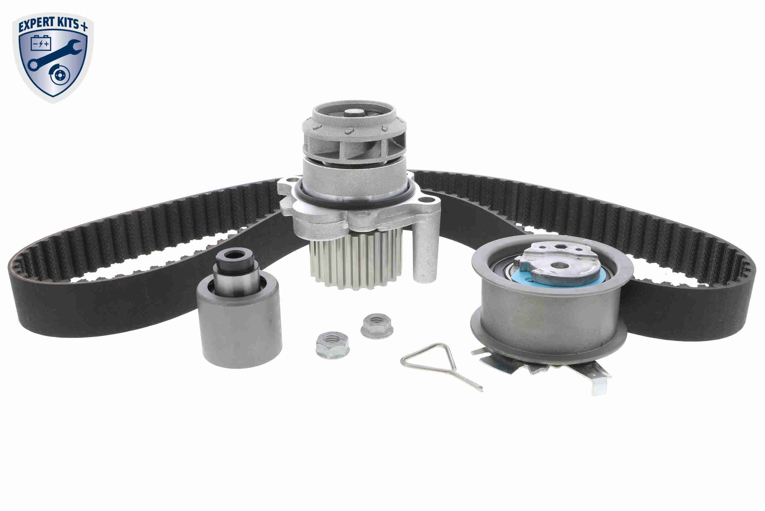 VAICO V10-50105-BEK Water pump and timing belt kit with water pump, with fastening material, Number of Teeth: 120, Width: 30,0 mm
