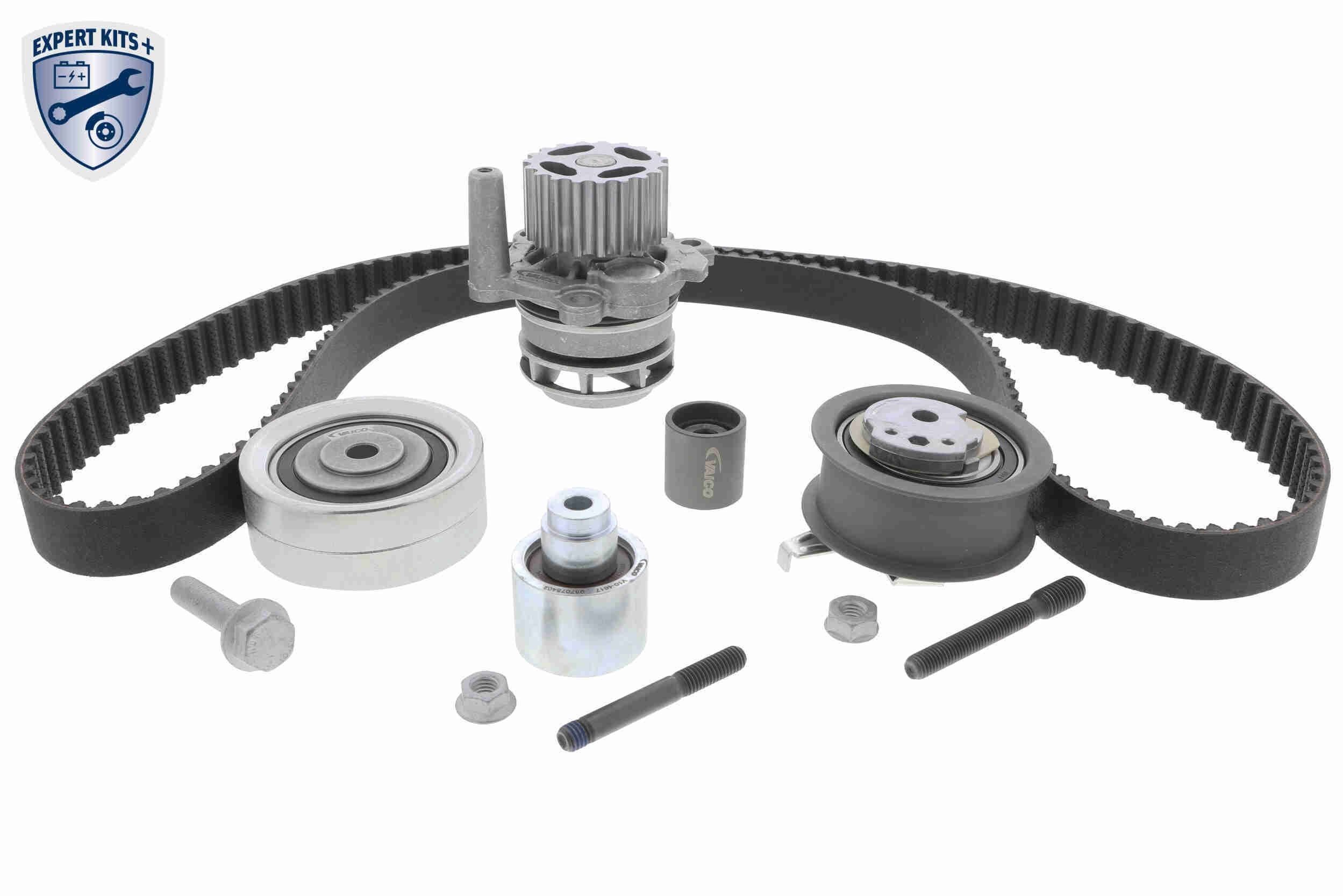 VAICO V10-50107-BEK Water pump and timing belt kit with water pump, with fastening material, Number of Teeth: 160, Width: 25,0 mm