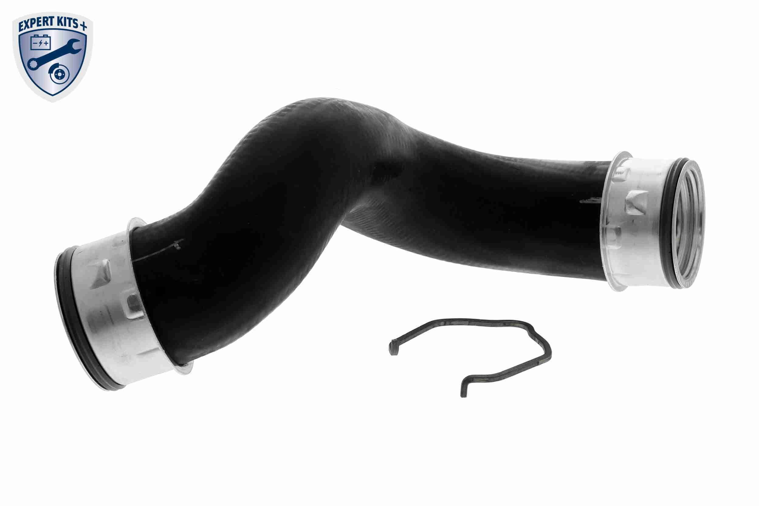 VAICO V10-5312 Charger Intake Hose Rubber with fabric lining, with bracket