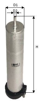 CLEAN FILTER Filter Insert Height: 256mm Inline fuel filter MG1680/B buy