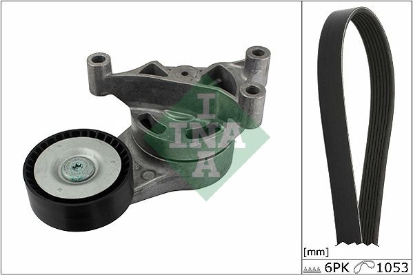 529 0052 10 INA Serpentine belt kit VW Check alternator freewheel clutch & replace if necessary
