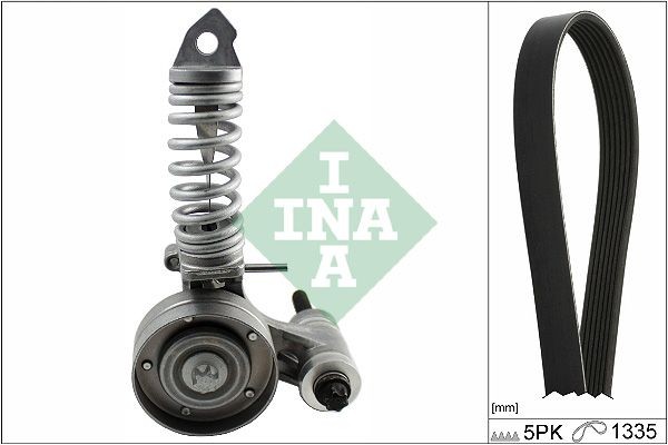 Opel MERIVA Serpentine belt kit 13864718 INA 529 0295 10 online buy