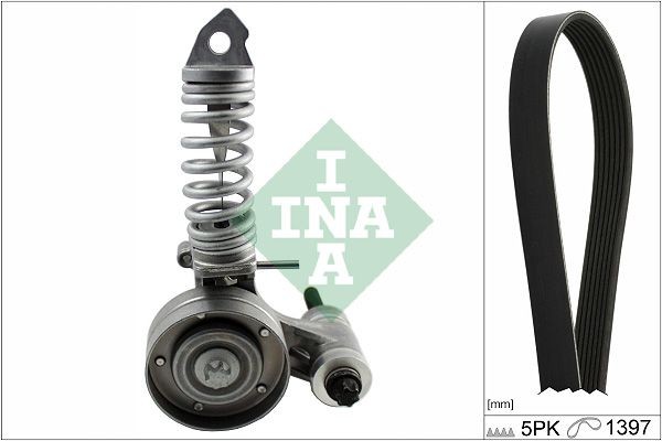 INA 529 0326 10 V-Ribbed Belt Set Check alternator freewheel clutch & replace if necessary