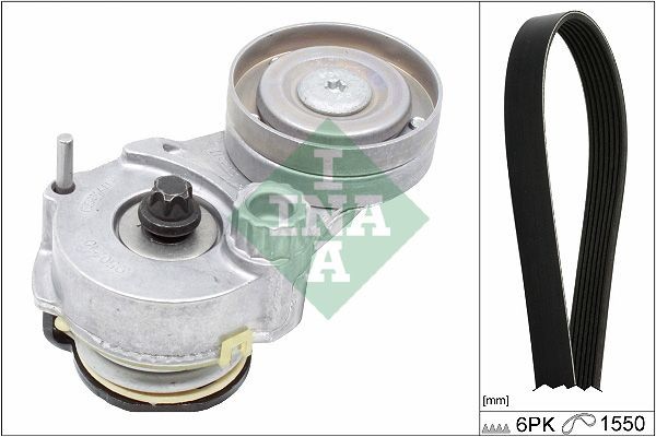 INA 529 0328 10 Opel ZAFIRA 2022 Poly v-belt kit