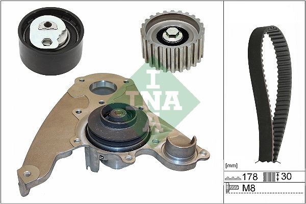 INA 530 0232 30 IVECO Timing belt and water pump kit