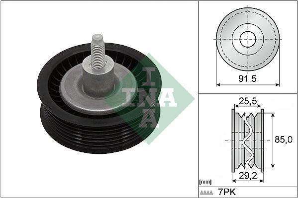 Original INA Deflection guide pulley v ribbed belt 532 0909 10 for FORD TRANSIT