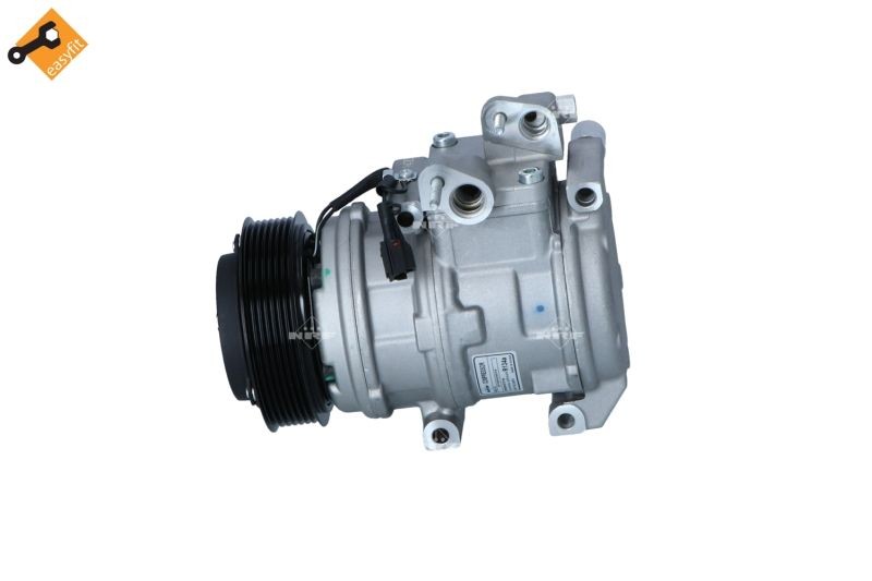 NRF 32474 Air conditioning compressor 10PA17C, 12V, PAG 46, with PAG compressor oil, with seal ring