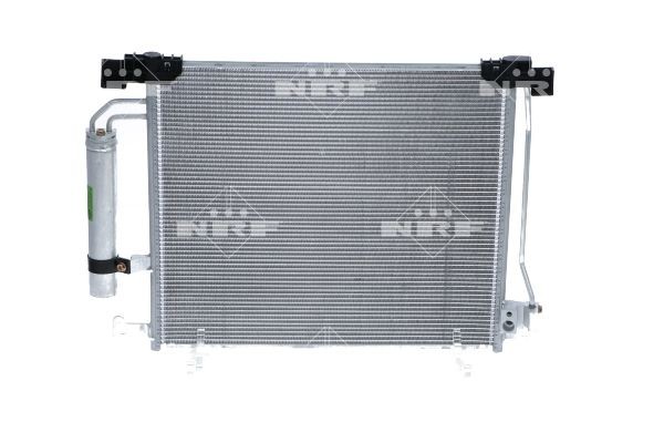 350407 NRF AC condenser NISSAN with dryer, with seal ring, 15,5mm, 10,2mm, 490mm