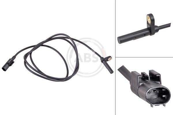 A.B.S. Active sensor, 1610mm, 1710mm, 45mm, black Length: 45mm, Total Length: 1710mm Sensor, wheel speed 31712 buy