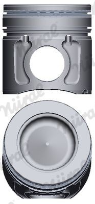 NÜRAL 87-445400-00 Piston 107 mm, with cooling duct, with piston ring carrier, for keystone connecting rod