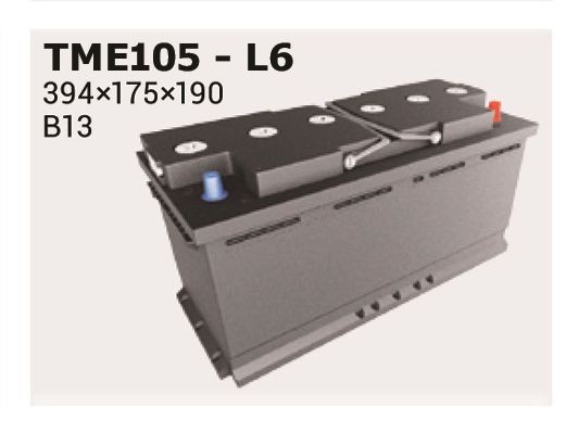 L6 IPSA 12V 105Ah 950A B13 Lead-acid battery Cold-test Current, EN: 950A, Voltage: 12V Starter battery TME105 buy