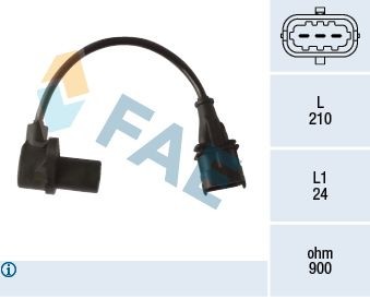 FAE 79481 Crankshaft sensor Inductive Sensor, with cable
