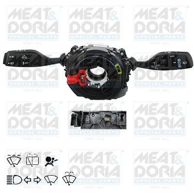 MEAT & DORIA with cornering light, with airbag clock spring with board computer function, with wipe-wash function, with wipe interval function, with rear wipe-wash function Steering Column Switch 231179 buy